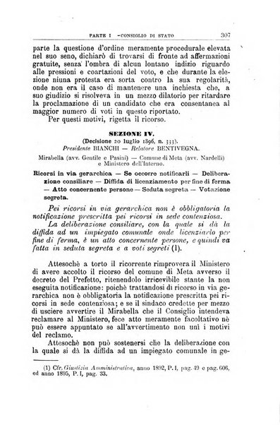 La giustizia amministrativa raccolta di decisioni e pareri del Consiglio di Stato, decisioni della Corte dei conti, sentenze della Cassazione di Roma, e decisioni delle Giunte provinciali amministrative