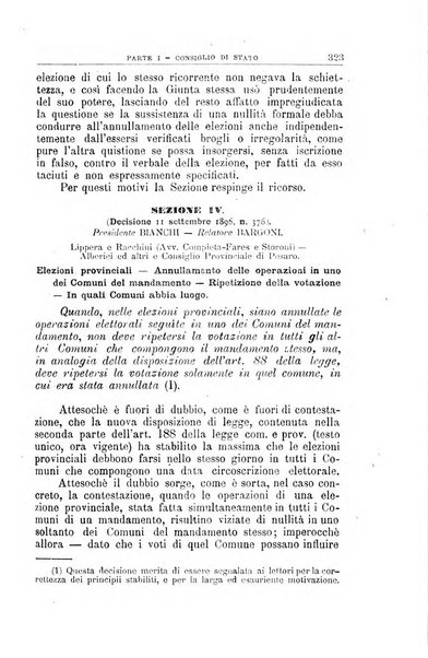 La giustizia amministrativa raccolta di decisioni e pareri del Consiglio di Stato, decisioni della Corte dei conti, sentenze della Cassazione di Roma, e decisioni delle Giunte provinciali amministrative