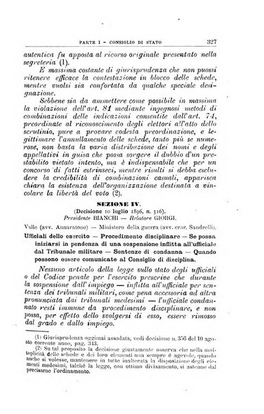 La giustizia amministrativa raccolta di decisioni e pareri del Consiglio di Stato, decisioni della Corte dei conti, sentenze della Cassazione di Roma, e decisioni delle Giunte provinciali amministrative