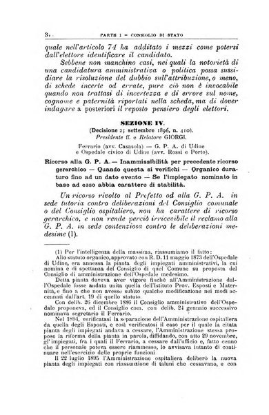 La giustizia amministrativa raccolta di decisioni e pareri del Consiglio di Stato, decisioni della Corte dei conti, sentenze della Cassazione di Roma, e decisioni delle Giunte provinciali amministrative