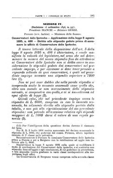 La giustizia amministrativa raccolta di decisioni e pareri del Consiglio di Stato, decisioni della Corte dei conti, sentenze della Cassazione di Roma, e decisioni delle Giunte provinciali amministrative