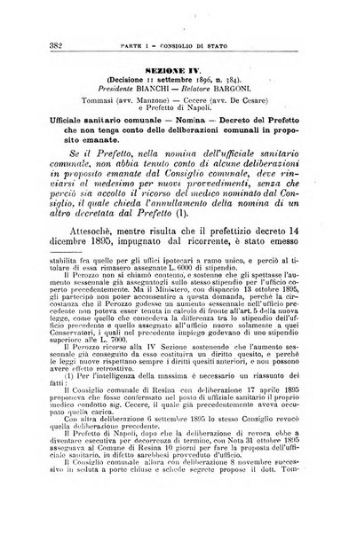 La giustizia amministrativa raccolta di decisioni e pareri del Consiglio di Stato, decisioni della Corte dei conti, sentenze della Cassazione di Roma, e decisioni delle Giunte provinciali amministrative