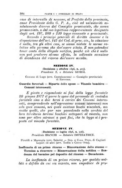 La giustizia amministrativa raccolta di decisioni e pareri del Consiglio di Stato, decisioni della Corte dei conti, sentenze della Cassazione di Roma, e decisioni delle Giunte provinciali amministrative