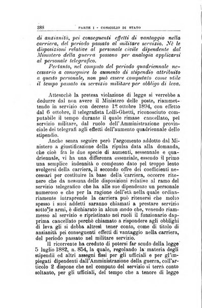 La giustizia amministrativa raccolta di decisioni e pareri del Consiglio di Stato, decisioni della Corte dei conti, sentenze della Cassazione di Roma, e decisioni delle Giunte provinciali amministrative