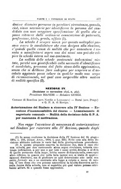 La giustizia amministrativa raccolta di decisioni e pareri del Consiglio di Stato, decisioni della Corte dei conti, sentenze della Cassazione di Roma, e decisioni delle Giunte provinciali amministrative