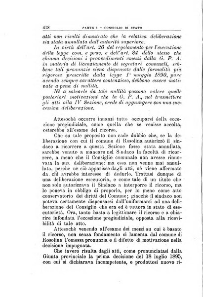 La giustizia amministrativa raccolta di decisioni e pareri del Consiglio di Stato, decisioni della Corte dei conti, sentenze della Cassazione di Roma, e decisioni delle Giunte provinciali amministrative