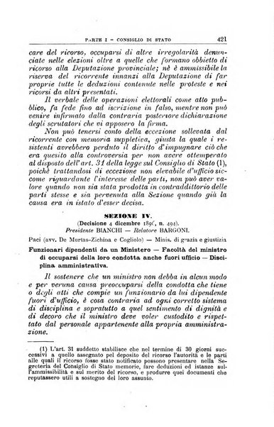 La giustizia amministrativa raccolta di decisioni e pareri del Consiglio di Stato, decisioni della Corte dei conti, sentenze della Cassazione di Roma, e decisioni delle Giunte provinciali amministrative