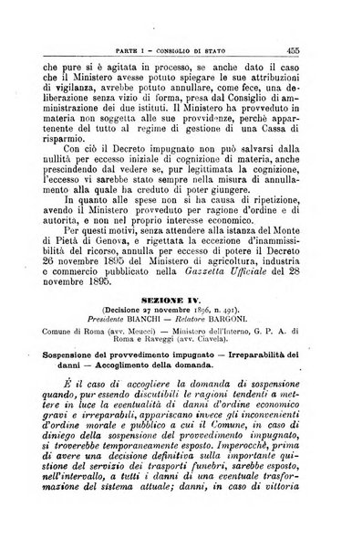 La giustizia amministrativa raccolta di decisioni e pareri del Consiglio di Stato, decisioni della Corte dei conti, sentenze della Cassazione di Roma, e decisioni delle Giunte provinciali amministrative