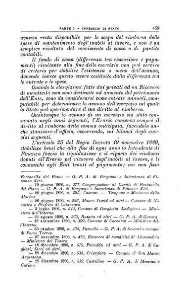 La giustizia amministrativa raccolta di decisioni e pareri del Consiglio di Stato, decisioni della Corte dei conti, sentenze della Cassazione di Roma, e decisioni delle Giunte provinciali amministrative