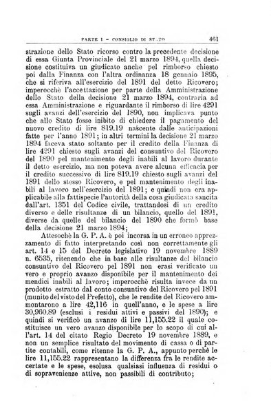 La giustizia amministrativa raccolta di decisioni e pareri del Consiglio di Stato, decisioni della Corte dei conti, sentenze della Cassazione di Roma, e decisioni delle Giunte provinciali amministrative