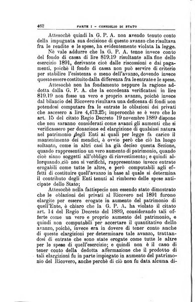 La giustizia amministrativa raccolta di decisioni e pareri del Consiglio di Stato, decisioni della Corte dei conti, sentenze della Cassazione di Roma, e decisioni delle Giunte provinciali amministrative