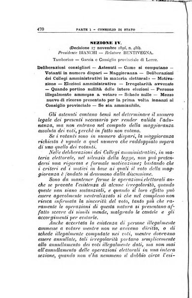 La giustizia amministrativa raccolta di decisioni e pareri del Consiglio di Stato, decisioni della Corte dei conti, sentenze della Cassazione di Roma, e decisioni delle Giunte provinciali amministrative