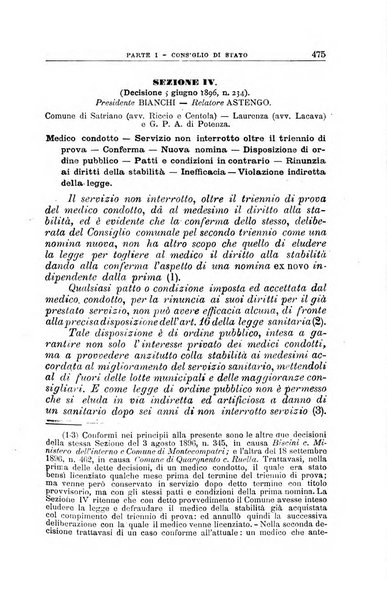 La giustizia amministrativa raccolta di decisioni e pareri del Consiglio di Stato, decisioni della Corte dei conti, sentenze della Cassazione di Roma, e decisioni delle Giunte provinciali amministrative