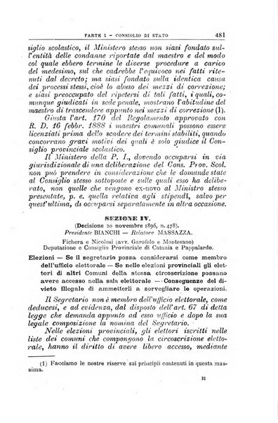 La giustizia amministrativa raccolta di decisioni e pareri del Consiglio di Stato, decisioni della Corte dei conti, sentenze della Cassazione di Roma, e decisioni delle Giunte provinciali amministrative