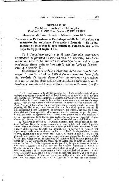 La giustizia amministrativa raccolta di decisioni e pareri del Consiglio di Stato, decisioni della Corte dei conti, sentenze della Cassazione di Roma, e decisioni delle Giunte provinciali amministrative