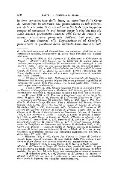 La giustizia amministrativa raccolta di decisioni e pareri del Consiglio di Stato, decisioni della Corte dei conti, sentenze della Cassazione di Roma, e decisioni delle Giunte provinciali amministrative