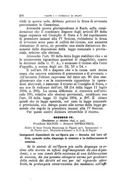 La giustizia amministrativa raccolta di decisioni e pareri del Consiglio di Stato, decisioni della Corte dei conti, sentenze della Cassazione di Roma, e decisioni delle Giunte provinciali amministrative