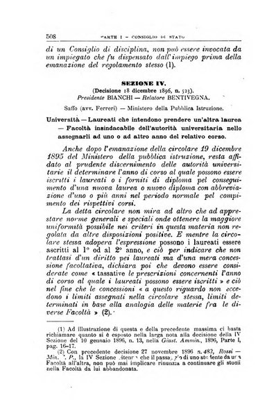 La giustizia amministrativa raccolta di decisioni e pareri del Consiglio di Stato, decisioni della Corte dei conti, sentenze della Cassazione di Roma, e decisioni delle Giunte provinciali amministrative