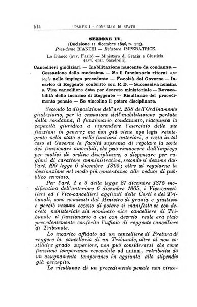 La giustizia amministrativa raccolta di decisioni e pareri del Consiglio di Stato, decisioni della Corte dei conti, sentenze della Cassazione di Roma, e decisioni delle Giunte provinciali amministrative