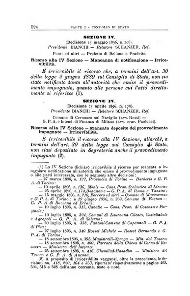 La giustizia amministrativa raccolta di decisioni e pareri del Consiglio di Stato, decisioni della Corte dei conti, sentenze della Cassazione di Roma, e decisioni delle Giunte provinciali amministrative