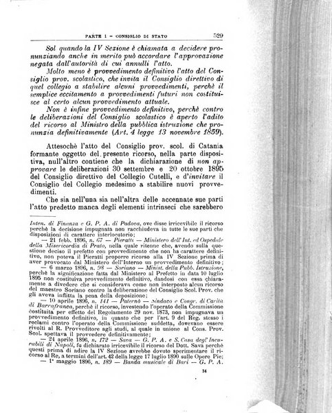 La giustizia amministrativa raccolta di decisioni e pareri del Consiglio di Stato, decisioni della Corte dei conti, sentenze della Cassazione di Roma, e decisioni delle Giunte provinciali amministrative