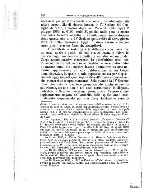 La giustizia amministrativa raccolta di decisioni e pareri del Consiglio di Stato, decisioni della Corte dei conti, sentenze della Cassazione di Roma, e decisioni delle Giunte provinciali amministrative