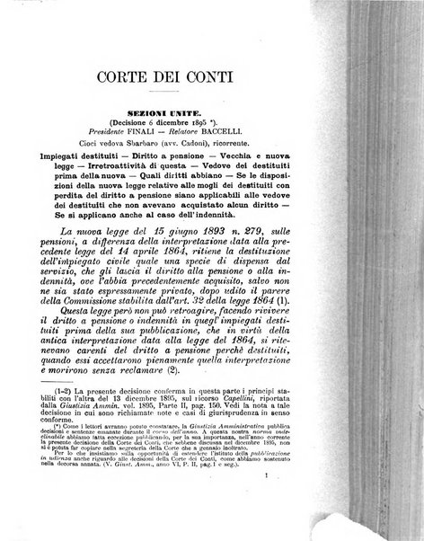 La giustizia amministrativa raccolta di decisioni e pareri del Consiglio di Stato, decisioni della Corte dei conti, sentenze della Cassazione di Roma, e decisioni delle Giunte provinciali amministrative