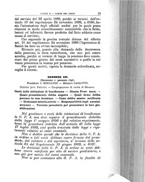 La giustizia amministrativa raccolta di decisioni e pareri del Consiglio di Stato, decisioni della Corte dei conti, sentenze della Cassazione di Roma, e decisioni delle Giunte provinciali amministrative