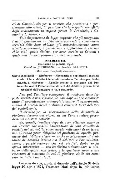 La giustizia amministrativa raccolta di decisioni e pareri del Consiglio di Stato, decisioni della Corte dei conti, sentenze della Cassazione di Roma, e decisioni delle Giunte provinciali amministrative