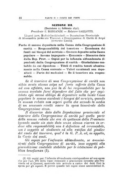 La giustizia amministrativa raccolta di decisioni e pareri del Consiglio di Stato, decisioni della Corte dei conti, sentenze della Cassazione di Roma, e decisioni delle Giunte provinciali amministrative