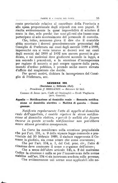 La giustizia amministrativa raccolta di decisioni e pareri del Consiglio di Stato, decisioni della Corte dei conti, sentenze della Cassazione di Roma, e decisioni delle Giunte provinciali amministrative