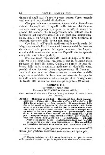 La giustizia amministrativa raccolta di decisioni e pareri del Consiglio di Stato, decisioni della Corte dei conti, sentenze della Cassazione di Roma, e decisioni delle Giunte provinciali amministrative