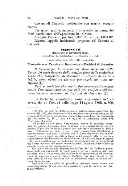 La giustizia amministrativa raccolta di decisioni e pareri del Consiglio di Stato, decisioni della Corte dei conti, sentenze della Cassazione di Roma, e decisioni delle Giunte provinciali amministrative