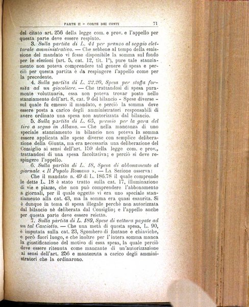 La giustizia amministrativa raccolta di decisioni e pareri del Consiglio di Stato, decisioni della Corte dei conti, sentenze della Cassazione di Roma, e decisioni delle Giunte provinciali amministrative