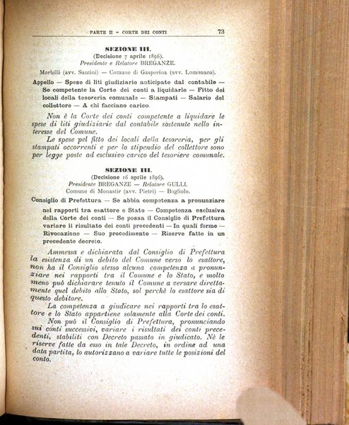 La giustizia amministrativa raccolta di decisioni e pareri del Consiglio di Stato, decisioni della Corte dei conti, sentenze della Cassazione di Roma, e decisioni delle Giunte provinciali amministrative