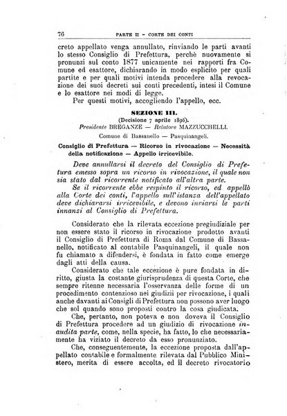 La giustizia amministrativa raccolta di decisioni e pareri del Consiglio di Stato, decisioni della Corte dei conti, sentenze della Cassazione di Roma, e decisioni delle Giunte provinciali amministrative