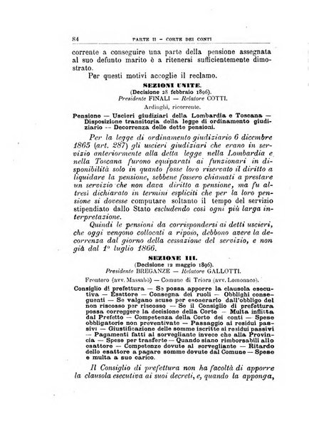 La giustizia amministrativa raccolta di decisioni e pareri del Consiglio di Stato, decisioni della Corte dei conti, sentenze della Cassazione di Roma, e decisioni delle Giunte provinciali amministrative