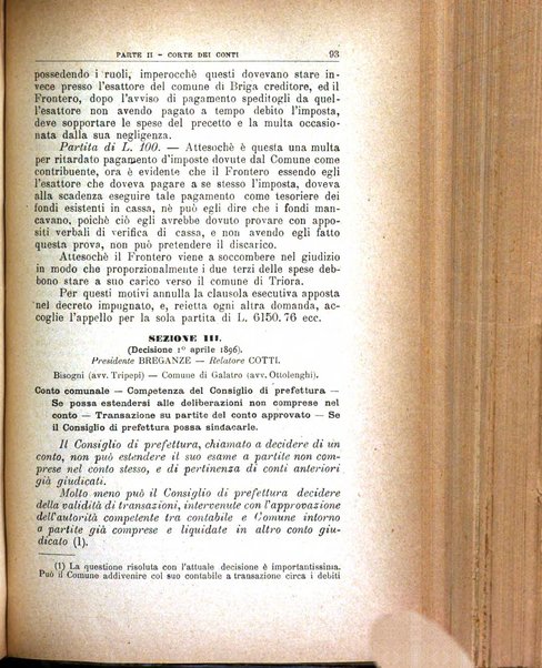 La giustizia amministrativa raccolta di decisioni e pareri del Consiglio di Stato, decisioni della Corte dei conti, sentenze della Cassazione di Roma, e decisioni delle Giunte provinciali amministrative