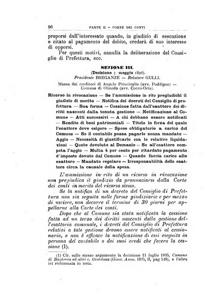 La giustizia amministrativa raccolta di decisioni e pareri del Consiglio di Stato, decisioni della Corte dei conti, sentenze della Cassazione di Roma, e decisioni delle Giunte provinciali amministrative