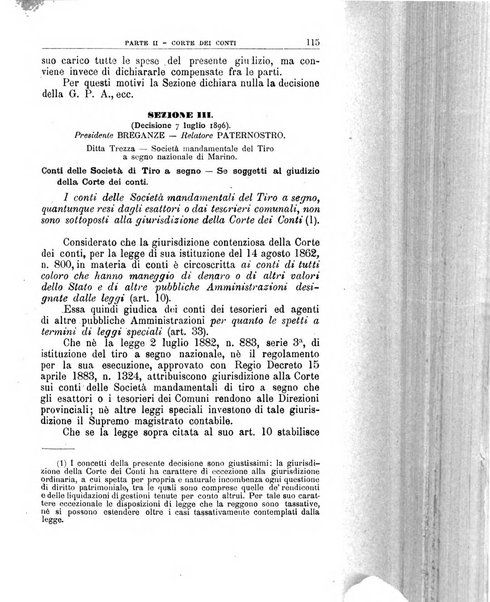 La giustizia amministrativa raccolta di decisioni e pareri del Consiglio di Stato, decisioni della Corte dei conti, sentenze della Cassazione di Roma, e decisioni delle Giunte provinciali amministrative