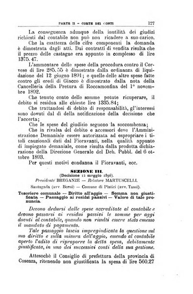 La giustizia amministrativa raccolta di decisioni e pareri del Consiglio di Stato, decisioni della Corte dei conti, sentenze della Cassazione di Roma, e decisioni delle Giunte provinciali amministrative