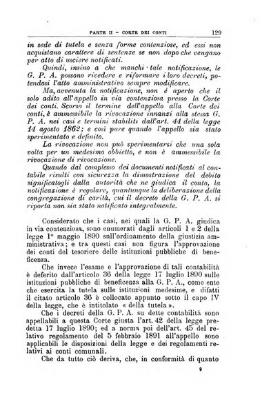 La giustizia amministrativa raccolta di decisioni e pareri del Consiglio di Stato, decisioni della Corte dei conti, sentenze della Cassazione di Roma, e decisioni delle Giunte provinciali amministrative