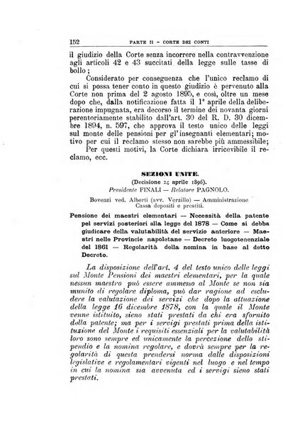 La giustizia amministrativa raccolta di decisioni e pareri del Consiglio di Stato, decisioni della Corte dei conti, sentenze della Cassazione di Roma, e decisioni delle Giunte provinciali amministrative