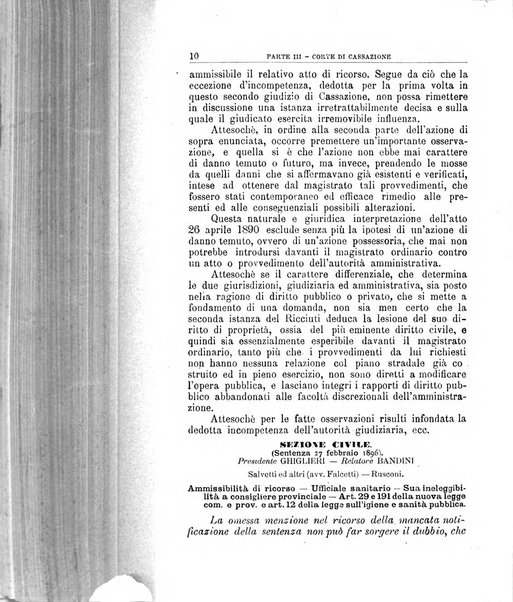 La giustizia amministrativa raccolta di decisioni e pareri del Consiglio di Stato, decisioni della Corte dei conti, sentenze della Cassazione di Roma, e decisioni delle Giunte provinciali amministrative