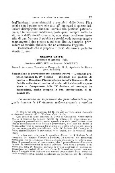 La giustizia amministrativa raccolta di decisioni e pareri del Consiglio di Stato, decisioni della Corte dei conti, sentenze della Cassazione di Roma, e decisioni delle Giunte provinciali amministrative