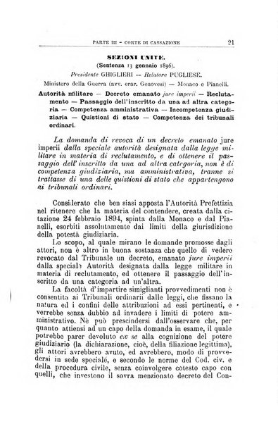 La giustizia amministrativa raccolta di decisioni e pareri del Consiglio di Stato, decisioni della Corte dei conti, sentenze della Cassazione di Roma, e decisioni delle Giunte provinciali amministrative