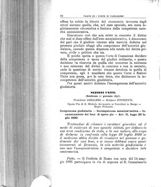 La giustizia amministrativa raccolta di decisioni e pareri del Consiglio di Stato, decisioni della Corte dei conti, sentenze della Cassazione di Roma, e decisioni delle Giunte provinciali amministrative