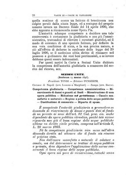 La giustizia amministrativa raccolta di decisioni e pareri del Consiglio di Stato, decisioni della Corte dei conti, sentenze della Cassazione di Roma, e decisioni delle Giunte provinciali amministrative