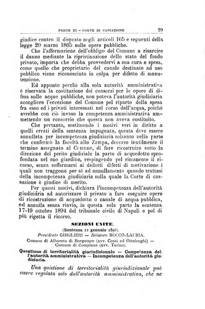 La giustizia amministrativa raccolta di decisioni e pareri del Consiglio di Stato, decisioni della Corte dei conti, sentenze della Cassazione di Roma, e decisioni delle Giunte provinciali amministrative