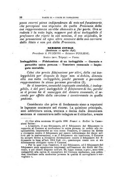 La giustizia amministrativa raccolta di decisioni e pareri del Consiglio di Stato, decisioni della Corte dei conti, sentenze della Cassazione di Roma, e decisioni delle Giunte provinciali amministrative